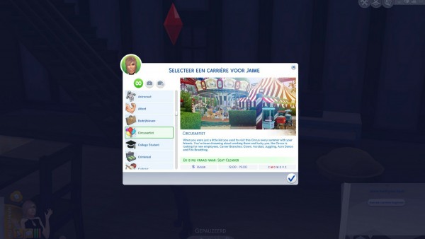  Mod The Sims: Circus Artist by xTheLittleCreator