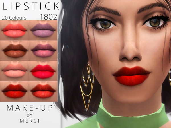  The Sims Resource: Lipstick 1802 by Merci