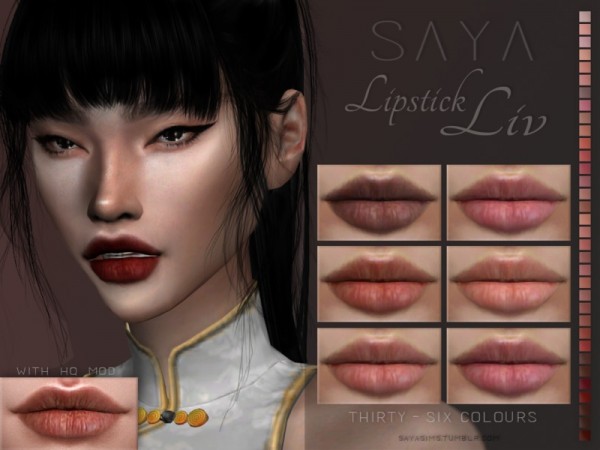  The Sims Resource: Liv Lipstick by Saya Sims