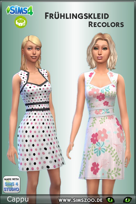  Blackys Sims 4 Zoo: Spring dress by Cappu