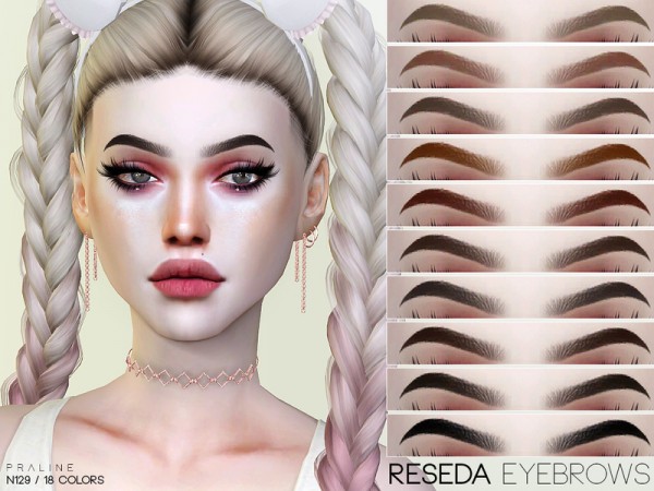  The Sims Resource: Reseda Eyebrows N129 by Pralinesims