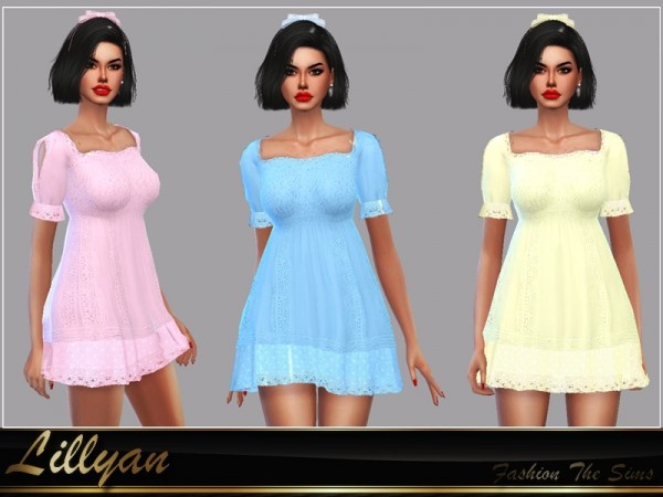  The Sims Resource: Sunset Dress recolored by LYLLYAN