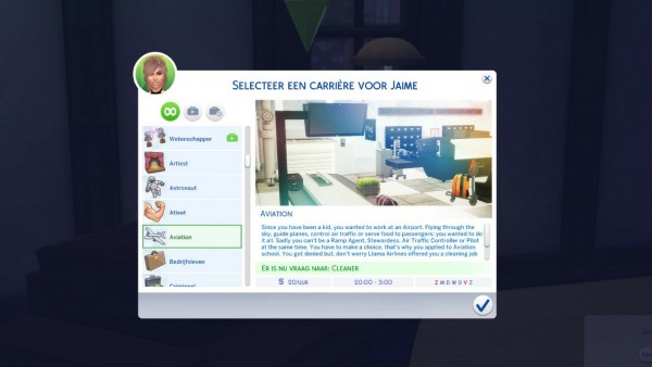  Mod The Sims: Aviation Career by xTheLittleCreator