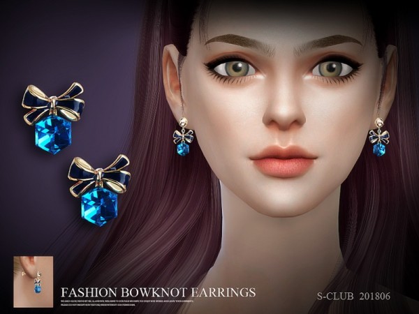  The Sims Resource: Earring 201806 by S Club