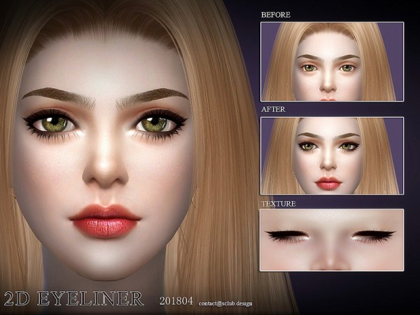  The Sims Resource: Eyeliner 201804 by S Club