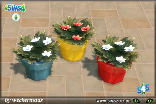  Blackys Sims 4 Zoo: Pot with plants 1 by weckermaus