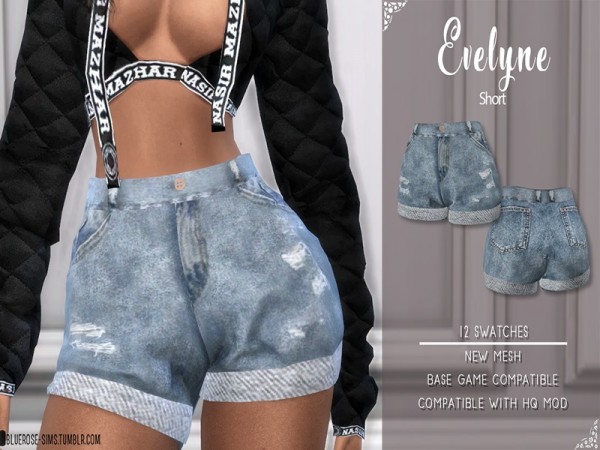  The Sims Resource: Evelyne Short by BlueRose sims