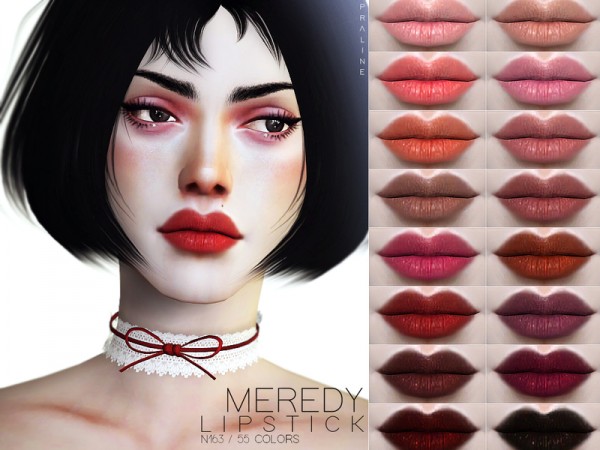  The Sims Resource: Meredy Lipstick N163 by Pralinesims