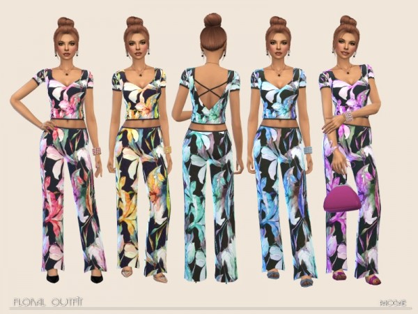  The Sims Resource: Floral Outfit by Paogae