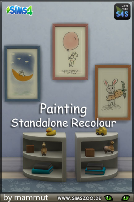  Blackys Sims 4 Zoo: Painting Spring Rabbits by mammut