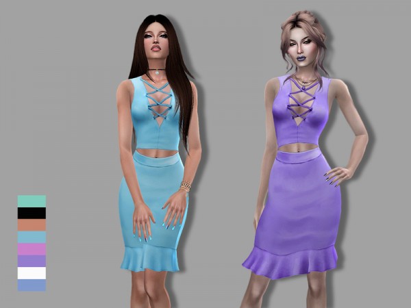  The Sims Resource: Sylvie dress by Simalicious