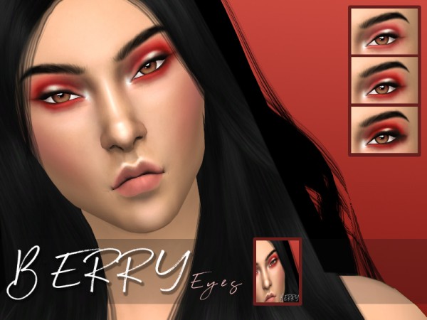  The Sims Resource: Berry Eye   Eyeshadow by renziruma