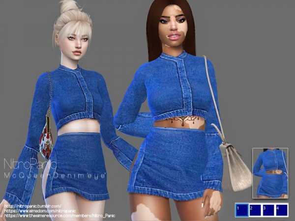  The Sims Resource: McQueen Denim Outfit by Nitro Panic