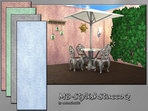  The Sims Resource: Stylish Stucco Q walls by matomibotaki