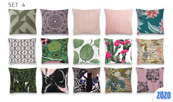  Zozo The Brit: 7 sets of throw pillows recolored
