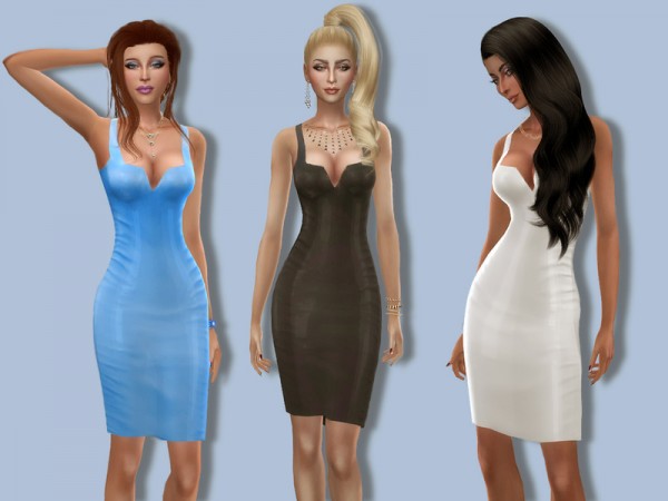  The Sims Resource: Vinyl dress by Simalicious