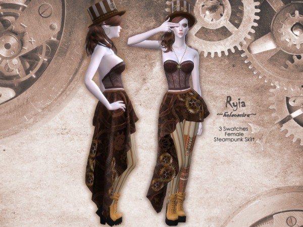  The Sims Resource: RYIA   Steampunk Skirt by Helsoseira
