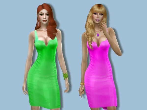  The Sims Resource: Vinyl dress by Simalicious