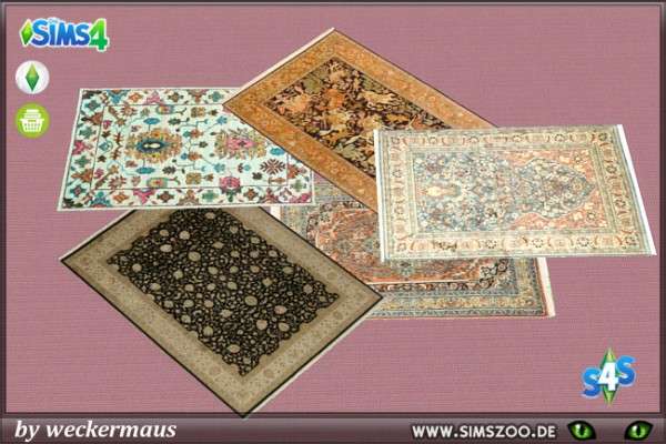  Blackys Sims 4 Zoo: Orient rugs by weckermaus