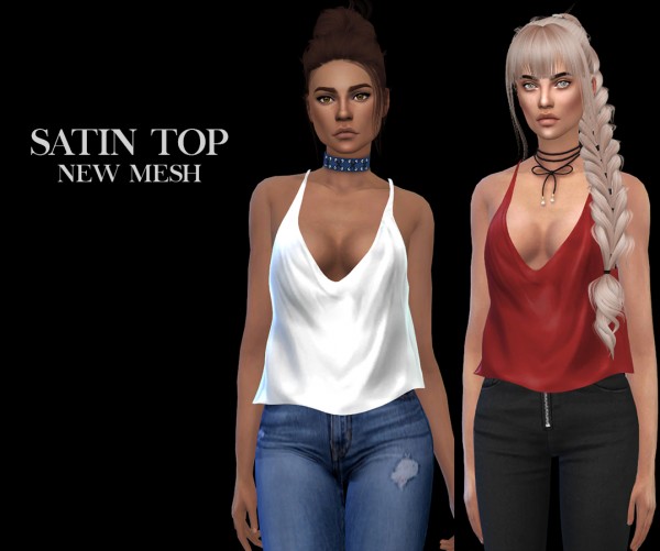  Leo 4 Sims: Satin top 2 recolored