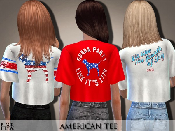  The Sims Resource: American Tee by Black Lily