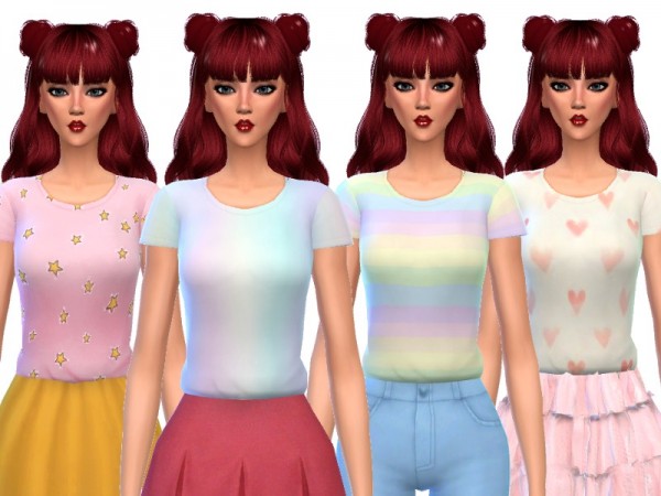  The Sims Resource: YouTuber Tee Shirts by Wicked Kittie