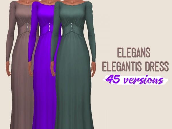  Simsworkshop: Elegans Elegantis Dress by midnightskysims