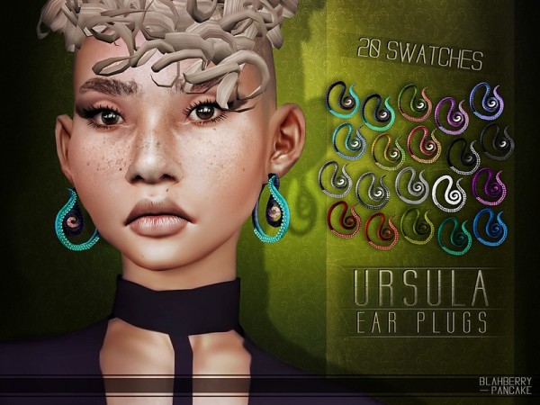  The Sims Resource: Ursula Ear Plugs by Blahberry Pancake