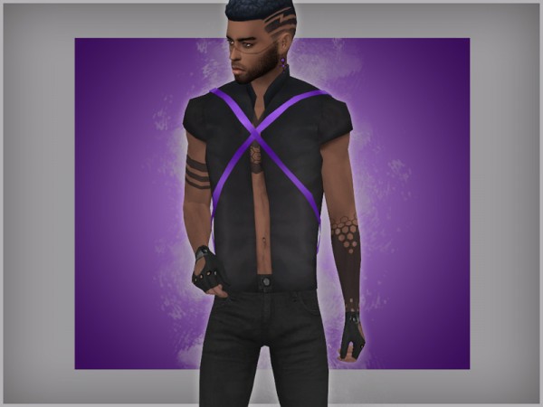  The Sims Resource: Midnight Stranger top by WistfulCastle