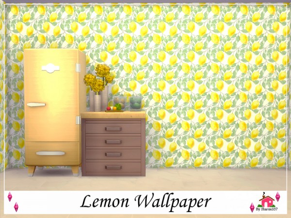  The Sims Resource: Lemon Wallpaper by sharon337