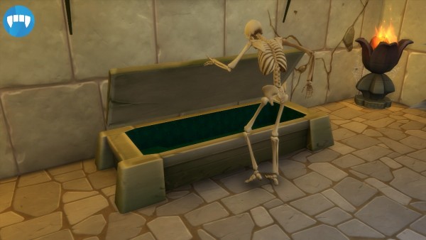  Mod The Sims: Skeleton Tomb Bed by S`ri