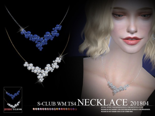 The Sims Resource: Necklace F 201804 by S Club