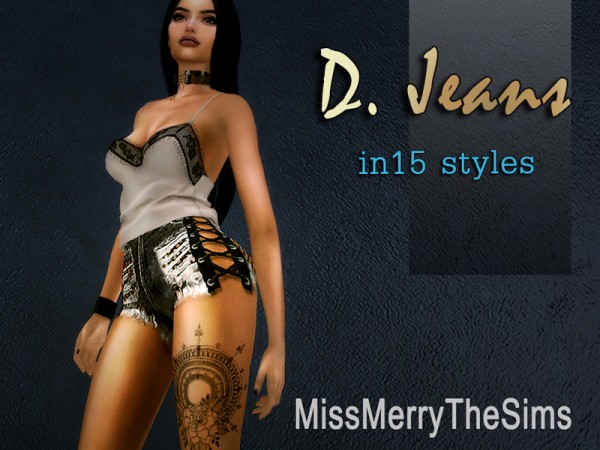  The Sims Resource: Denim Shorts by Maria MissMerry