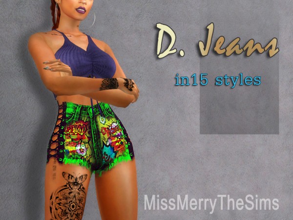  The Sims Resource: Denim Shorts by Maria MissMerry
