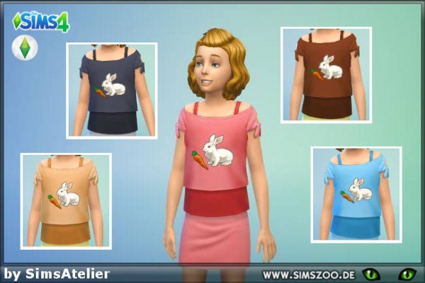  Blackys Sims 4 Zoo: Top with carrot by SimsAtelier