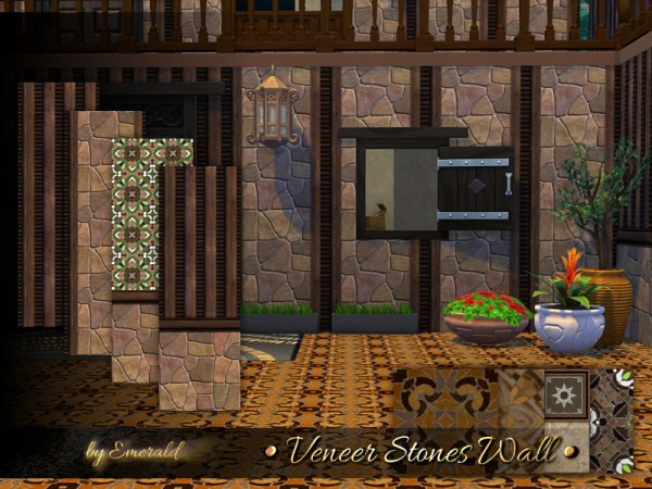 The Sims Resource: Veneer Stones Wall by emerald