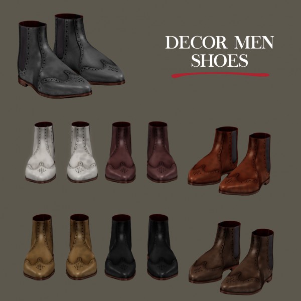  Leo 4 Sims: Decor men shoes