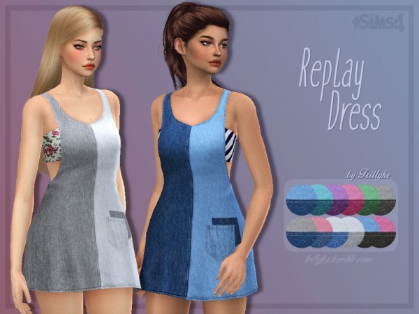  The Sims Resource: Replay Dress by Trillyke