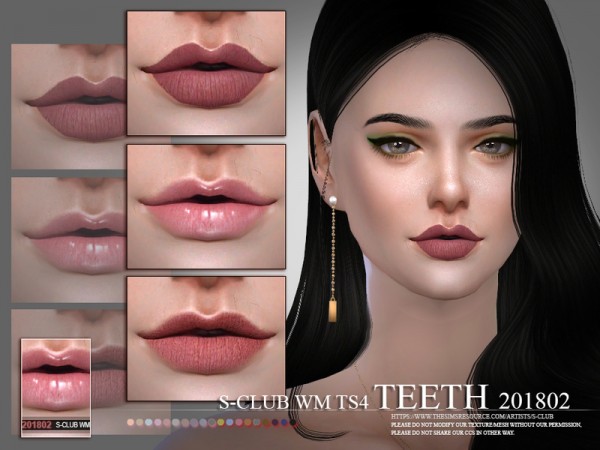  The Sims Resource: Teeth 201802 by S Club