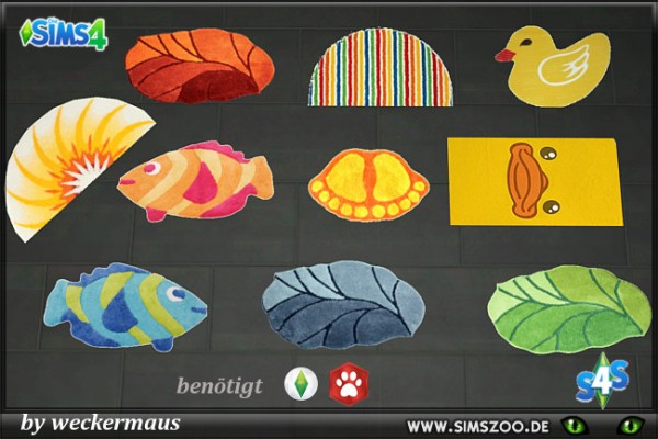  Blackys Sims 4 Zoo: Spring rugs by weckermaus