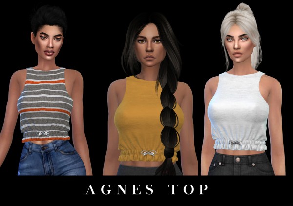 Leo 4 Sims: Agnes top recolored • Sims 4 Downloads