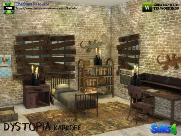  The Sims Resource: Dystopia Bedroom by Kardofe