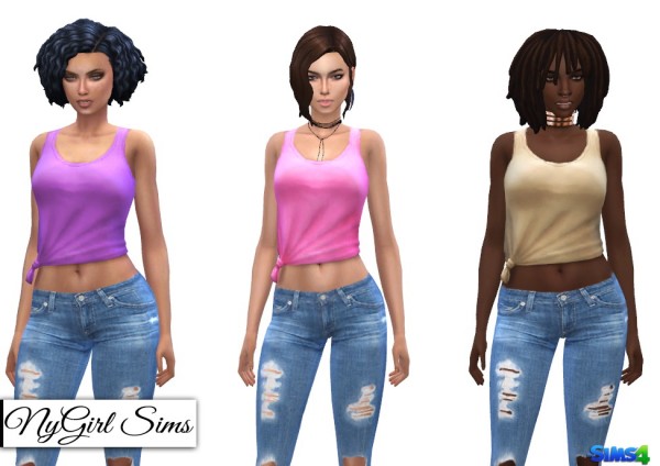 NY Girl Sims: Side tied tank • Sims 4 Downloads