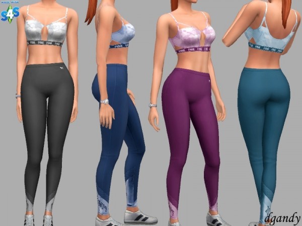  The Sims Resource: Athletic   Hannah top and leggings by dgandy