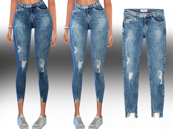  The Sims Resource: New Style Mango Kimi Skinny Fit Jeans by Saliwa