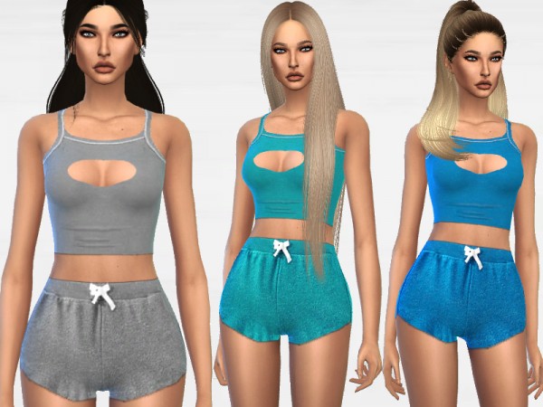  The Sims Resource: Attractive Pajama by Puresim