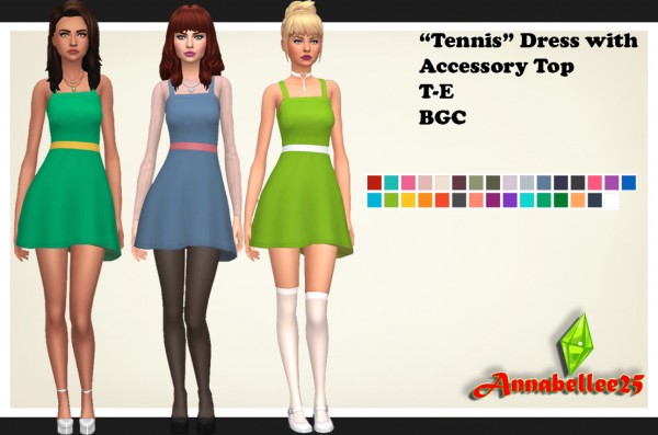  Simsworkshop: Tennis Dress by Annabellee25