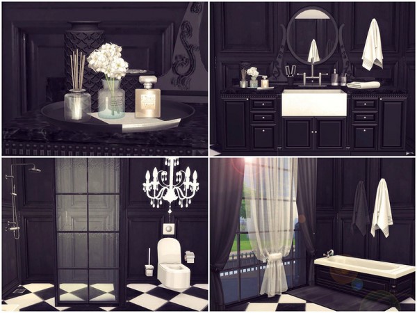  The Sims Resource: Black and White Mansion by Sooky