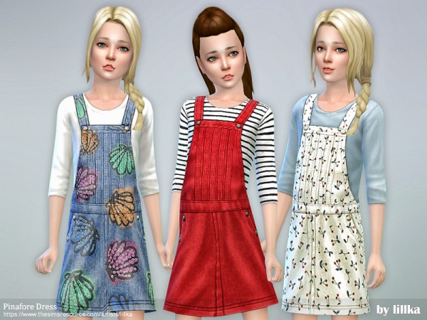  The Sims Resource: Pinafore Dress by lillka