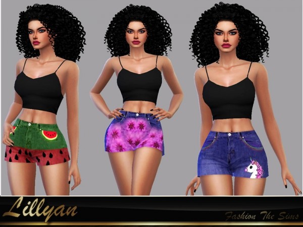  The Sims Resource: Shorts Kell by LYLLYAN
